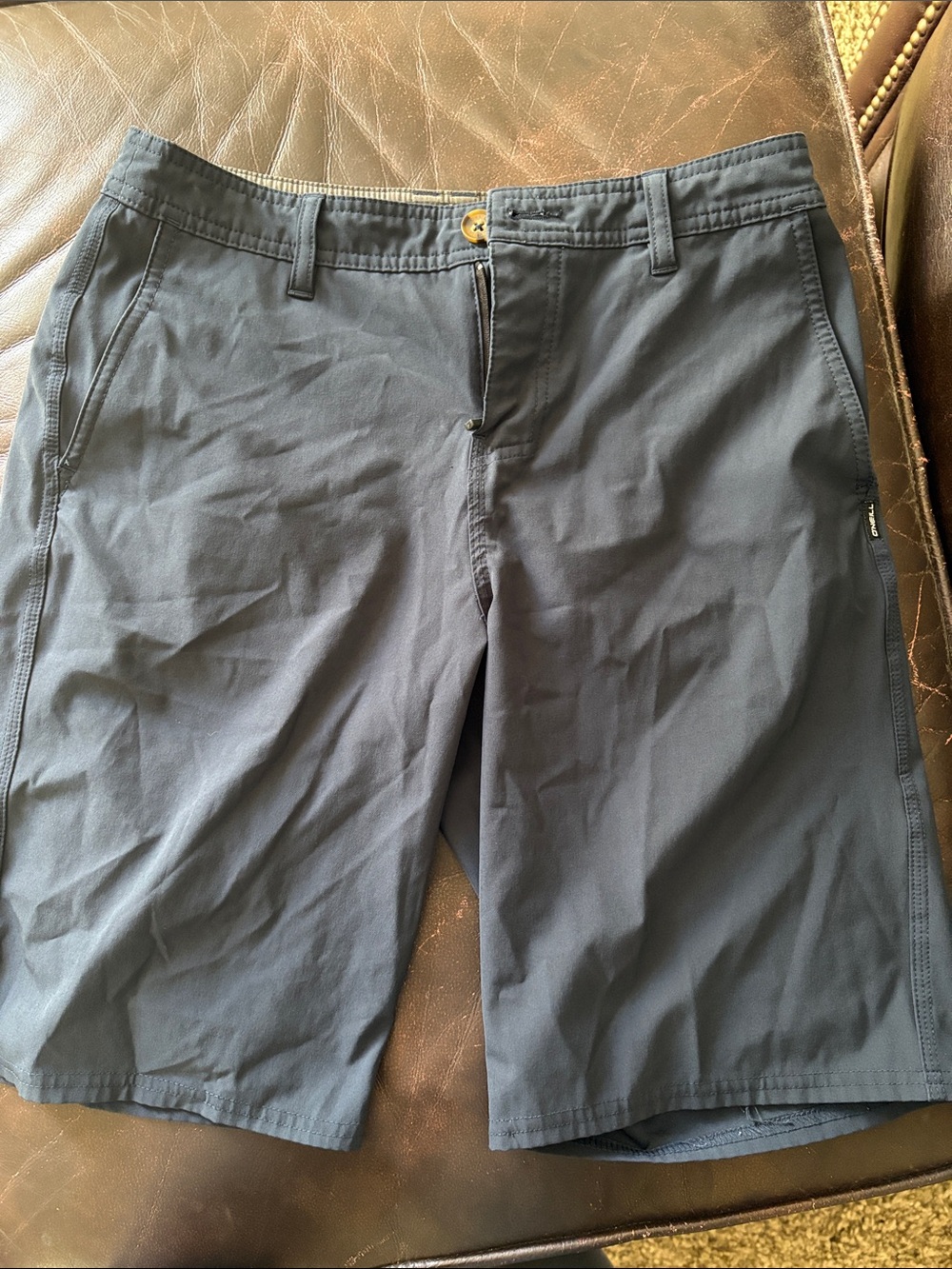 O'Neill Men's Dark Blue Flat Front Performance Shorts